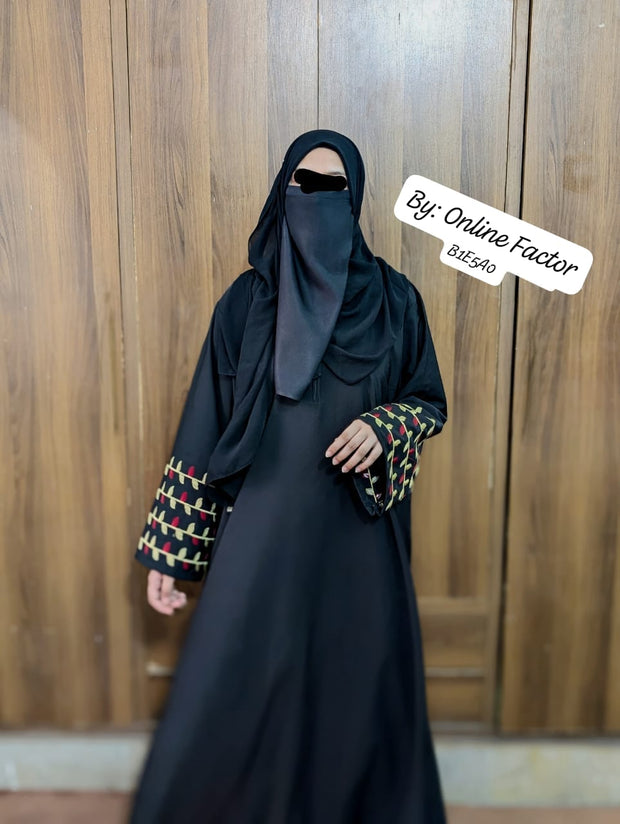 Embroidered Sleeves Abaya