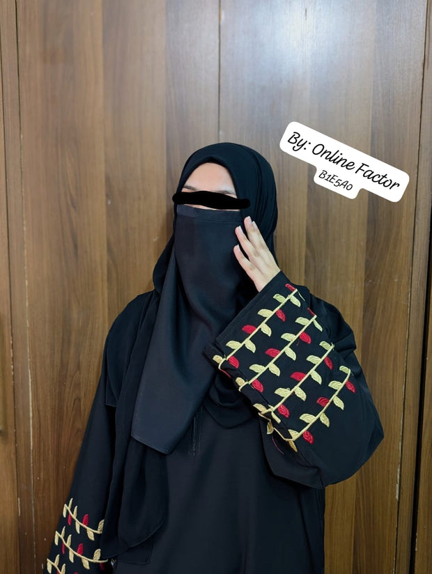 Embroidered Sleeves Abaya
