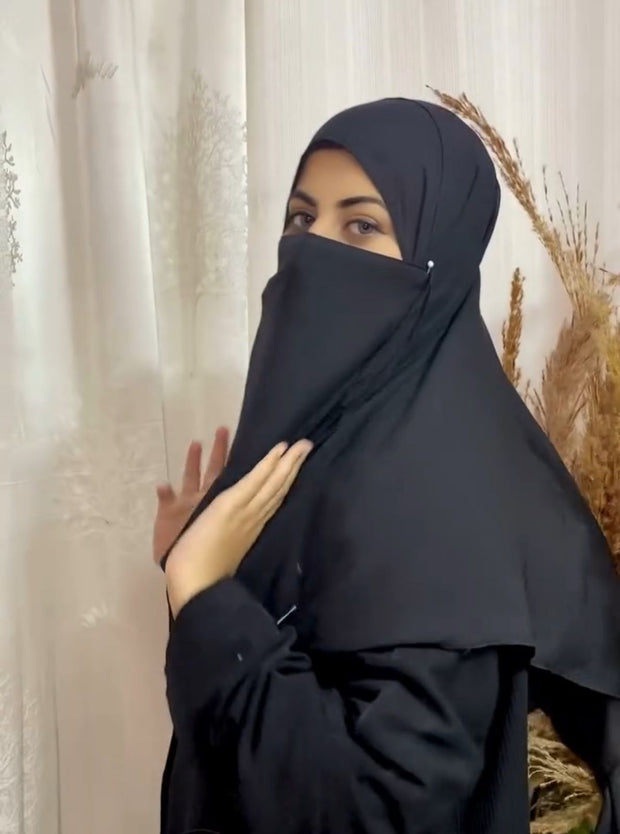 DOUBLE LOOP HIJAB WITH NIQAB